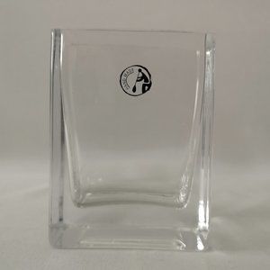 Small Hand-made Art Glass Vase, Rectangular Made of Quality Glass, Lovely